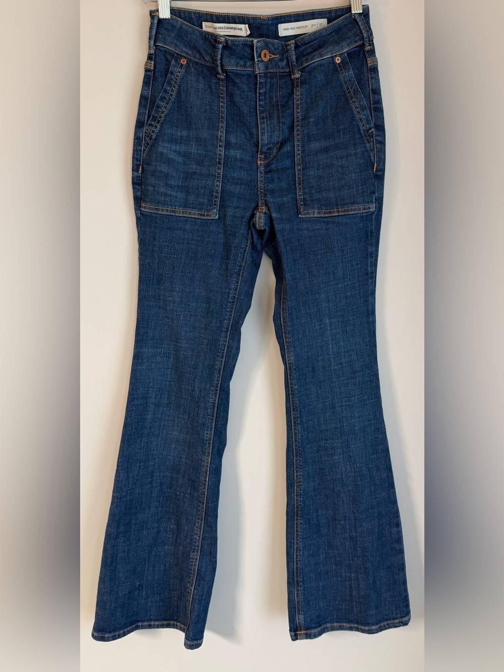 Pilcro Anthropologie Utility Patch Pocket‎ High Waist Bootcut Jeans 27 - Picture 8 of 15